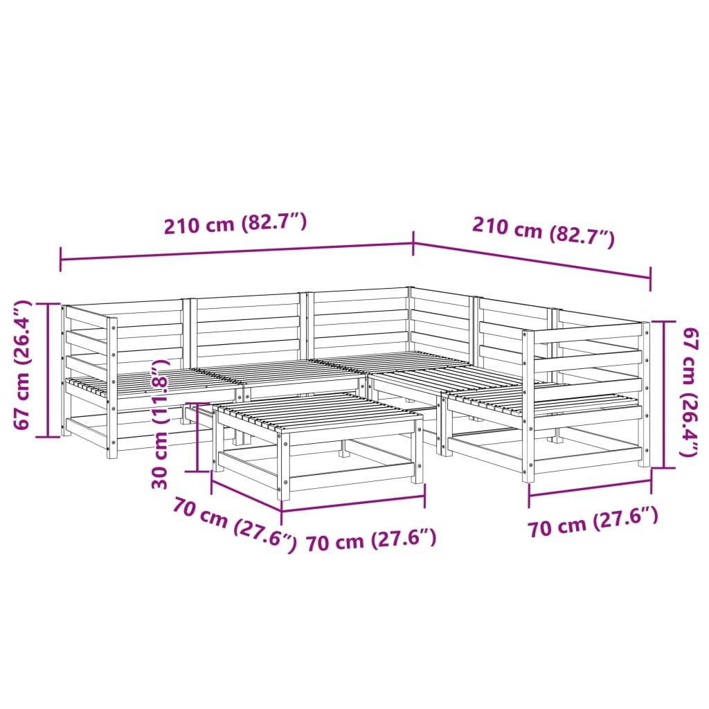 VidaXL set divano da giardino Legno di douglas  