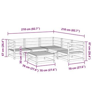 VidaXL set divano da giardino Legno di douglas  