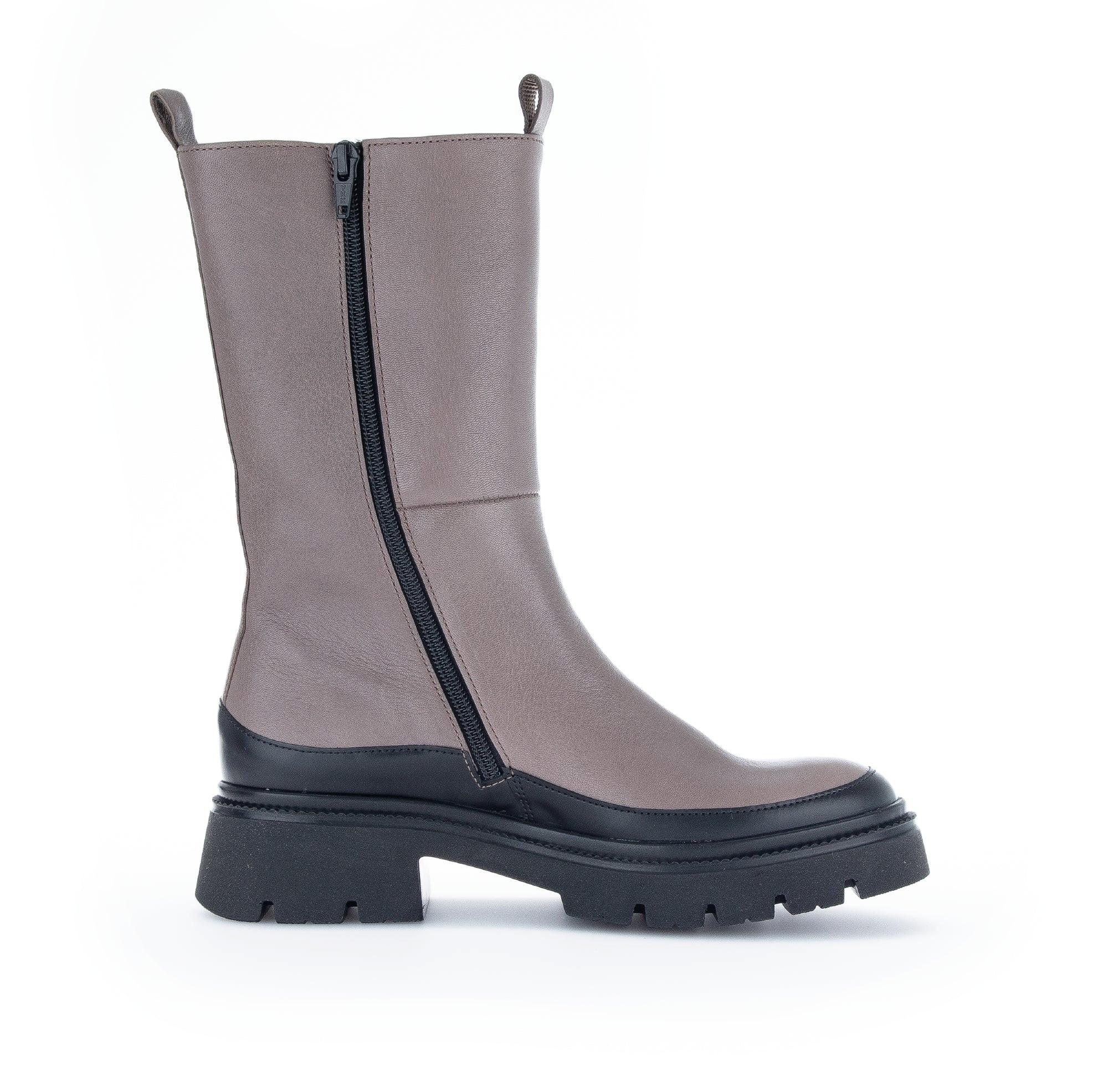 Image of - Leder Stiefelette Damen Grau 37.5