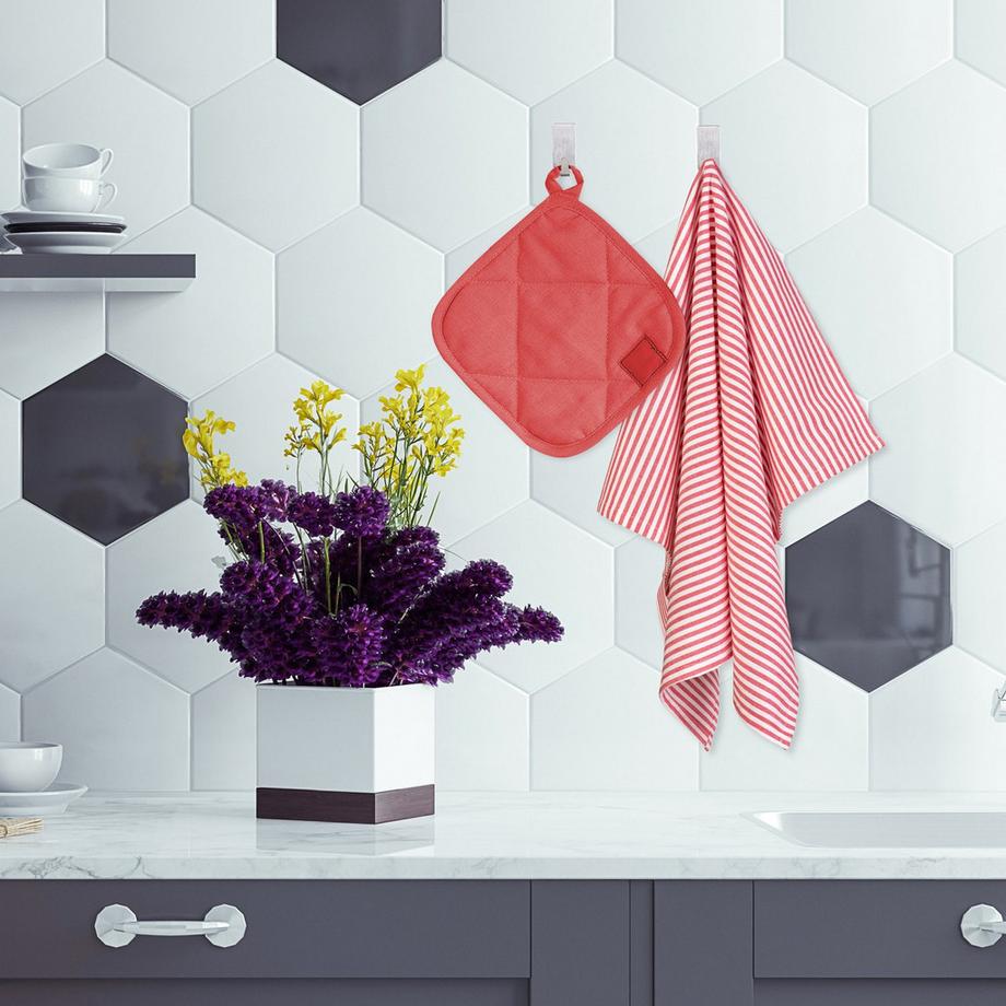 Northix Lot de 24 crochets adhésifs rectangulaires  