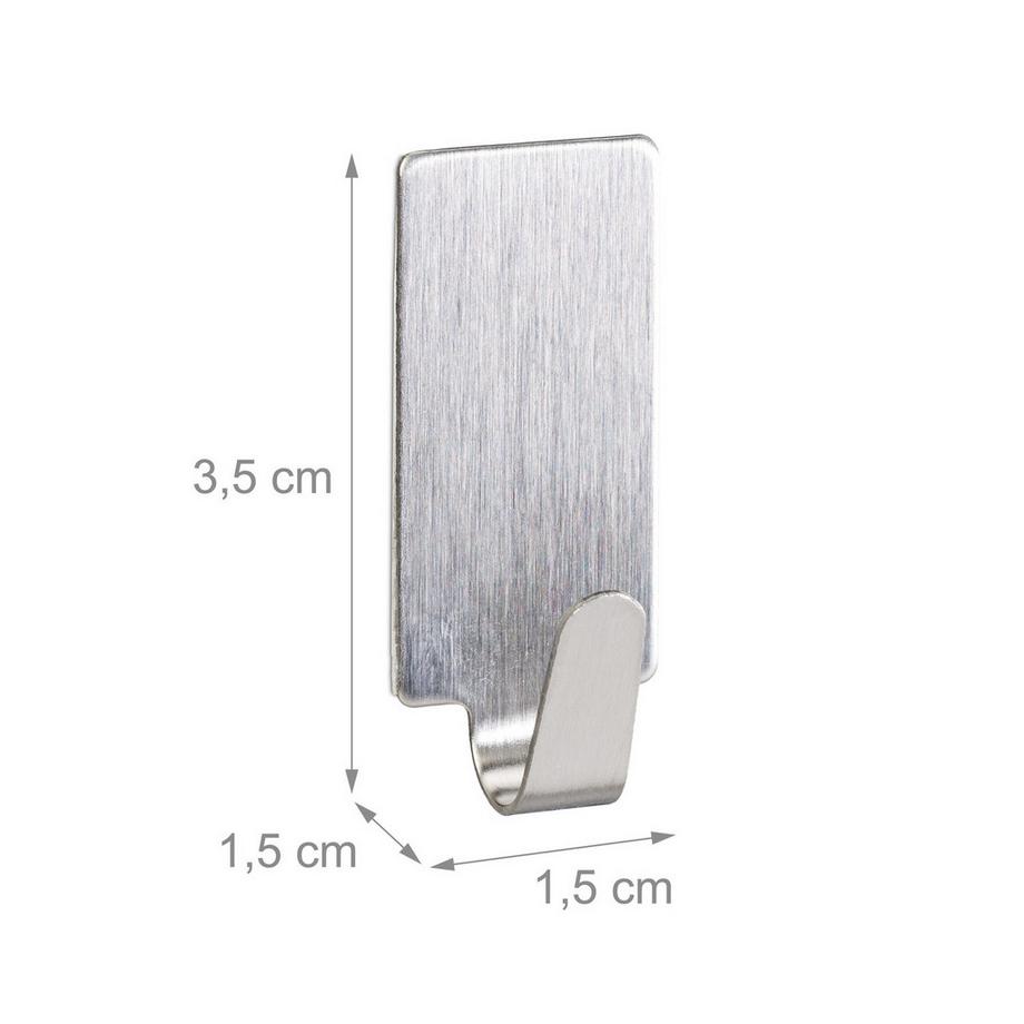 Northix Lot de 24 crochets adhésifs rectangulaires  