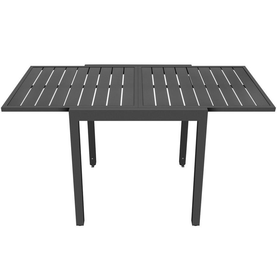 Tectake Aluminium-Gartentisch Campos für 4–6 Personen, ausziehbar wetterfest und UV-beständig  