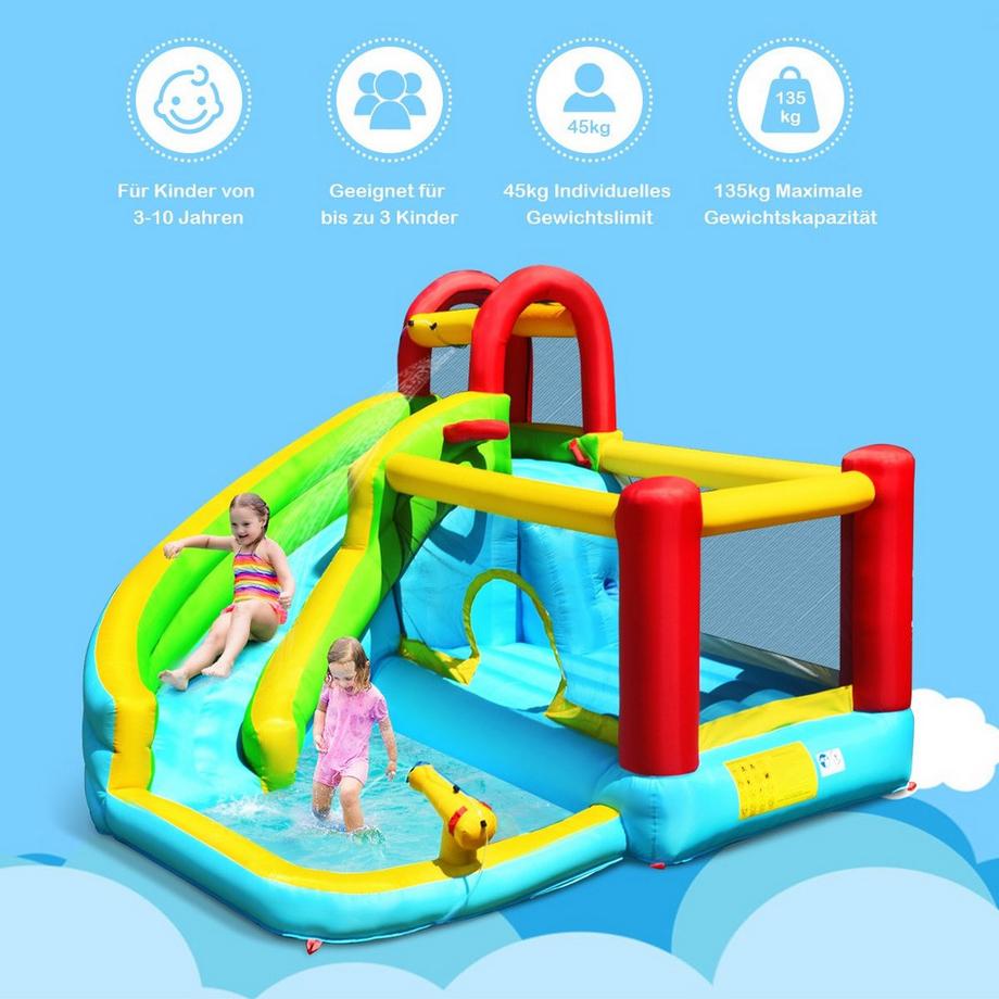 Château gonflable gonflable avec zone de saut toboggan château gonflable piscine de jeu 320 x 305 x 213 cm