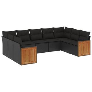 VidaXL set divano da giardino Polirattan  