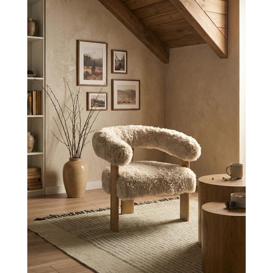 Beliani Sessel aus Webpelz Modern ILBRO  