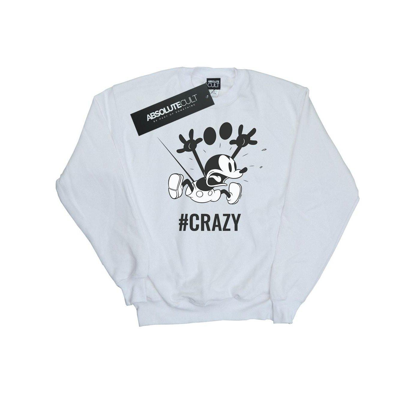 Image of Mickey Mouse #crazy Sweatshirt Damen Weiss S