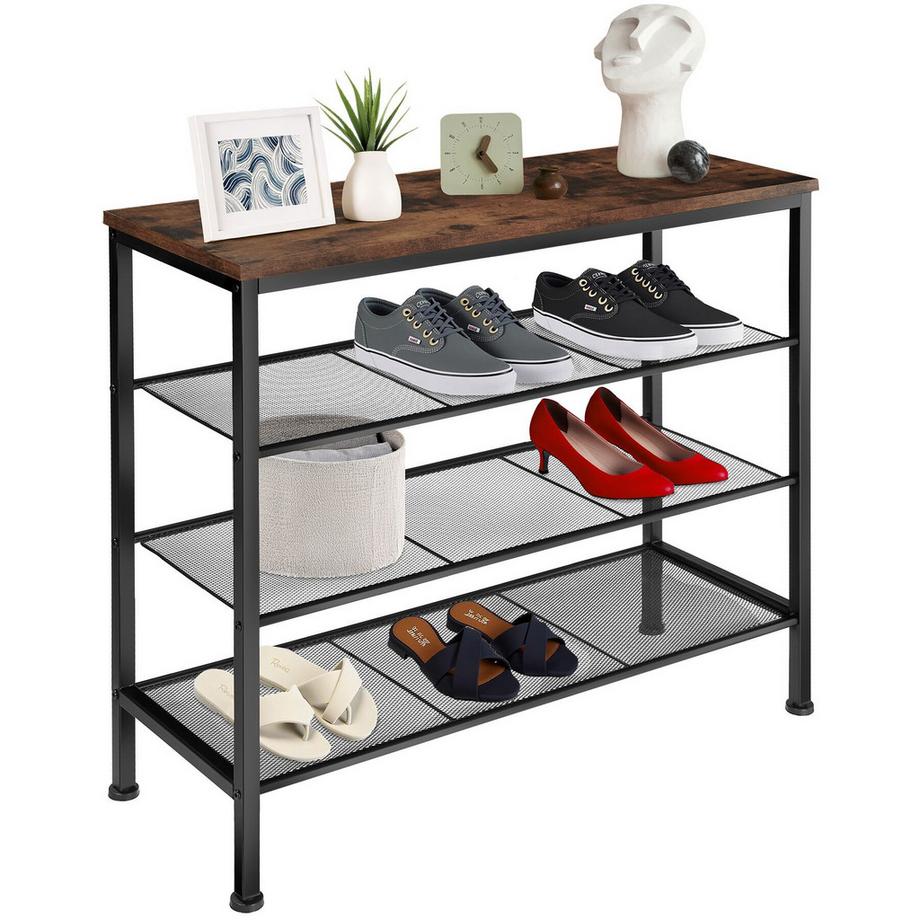 Tectake Schuhregal Newport Industrial Style Holz und Stahl  