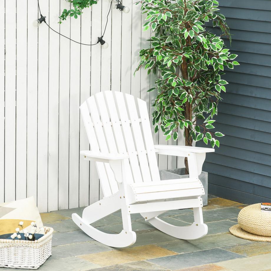 Outsunny Chaise de jardin Adirondack  