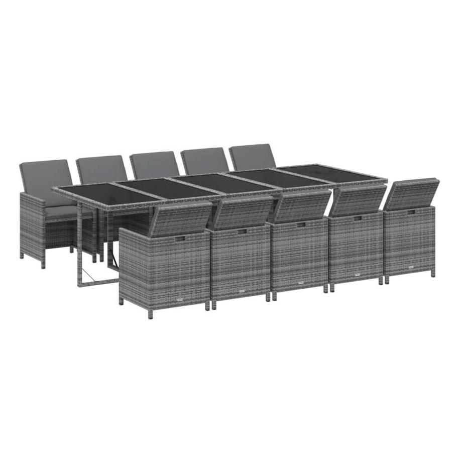 VidaXL set da pranzo per giardino Polirattan  