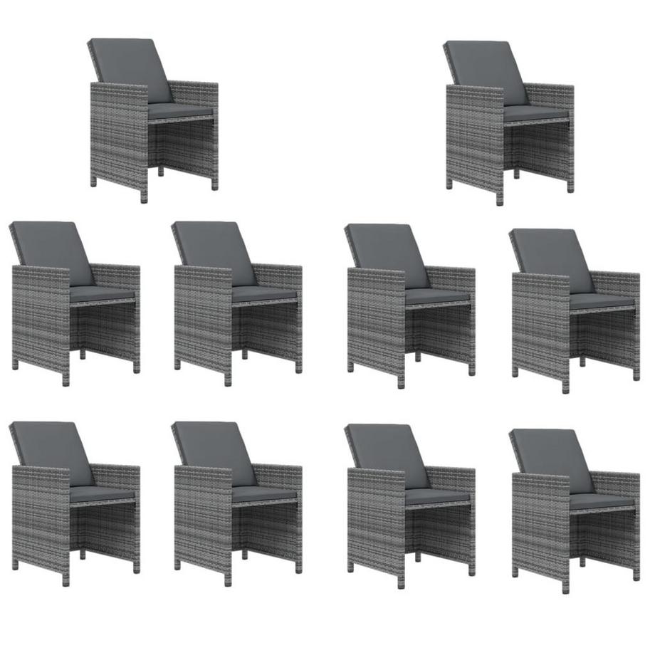 VidaXL set da pranzo per giardino Polirattan  