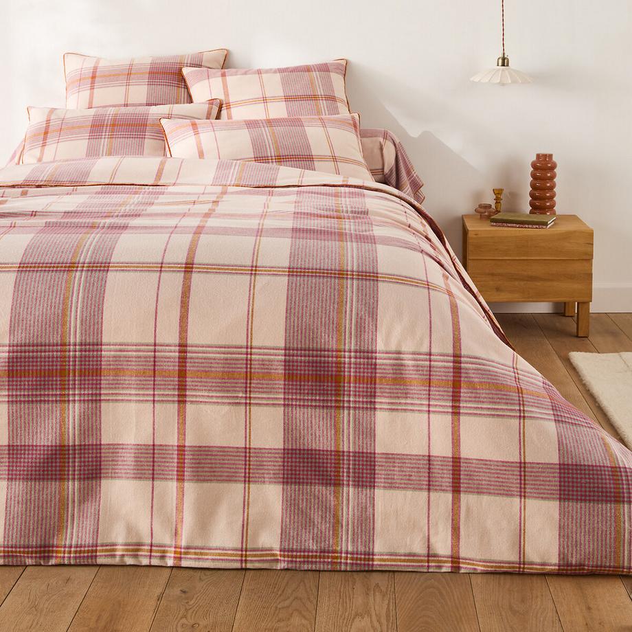 La Redoute Intérieurs Housse de couette en flanelle de coton Carreaux  