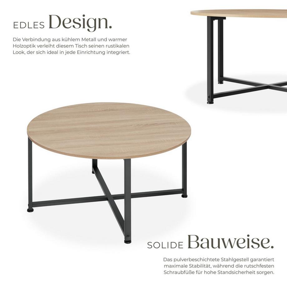 Tectake Couchtisch Aberdeen Industrial Style Holz und Stahl  