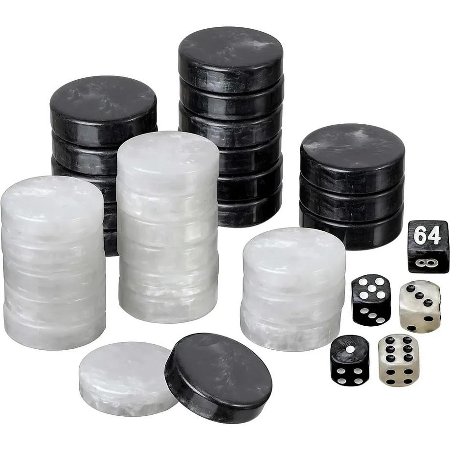 Spiele Backgammon-Spielsteine - gross - 34x10 mm