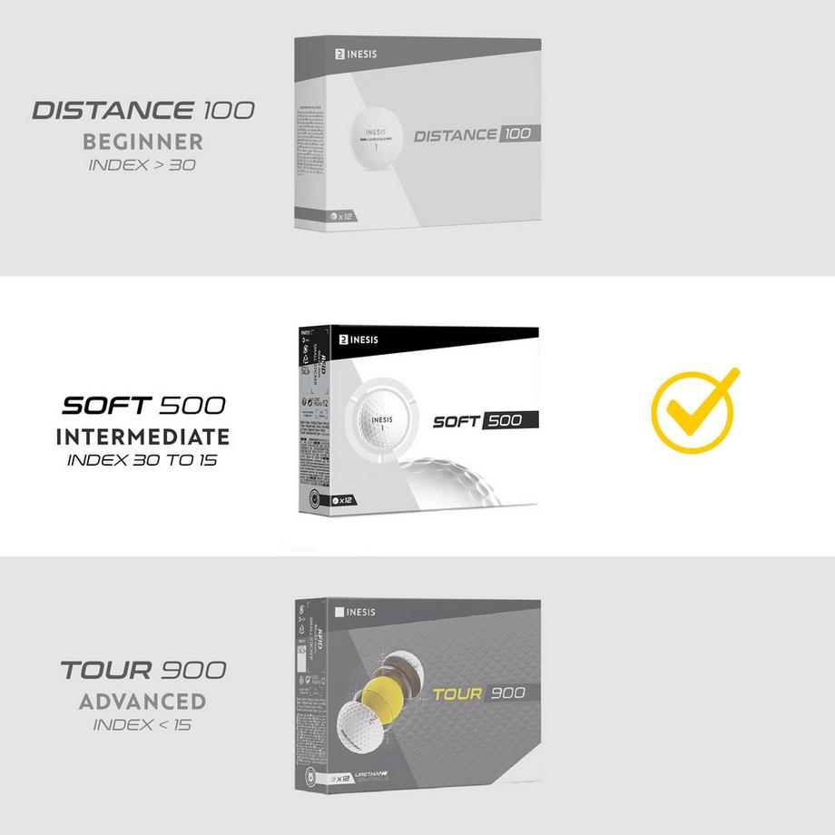 INESIS  Balle de golf - SOFT 500 