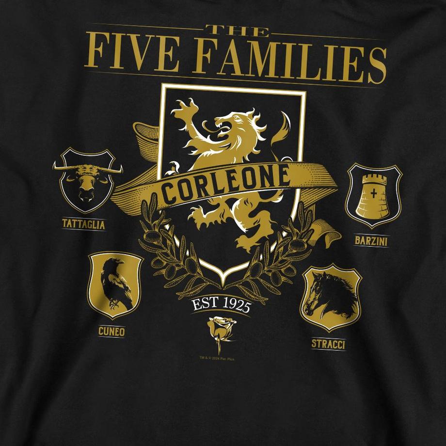 The Godfather Five Families Stampa Regular Fit Felpa  