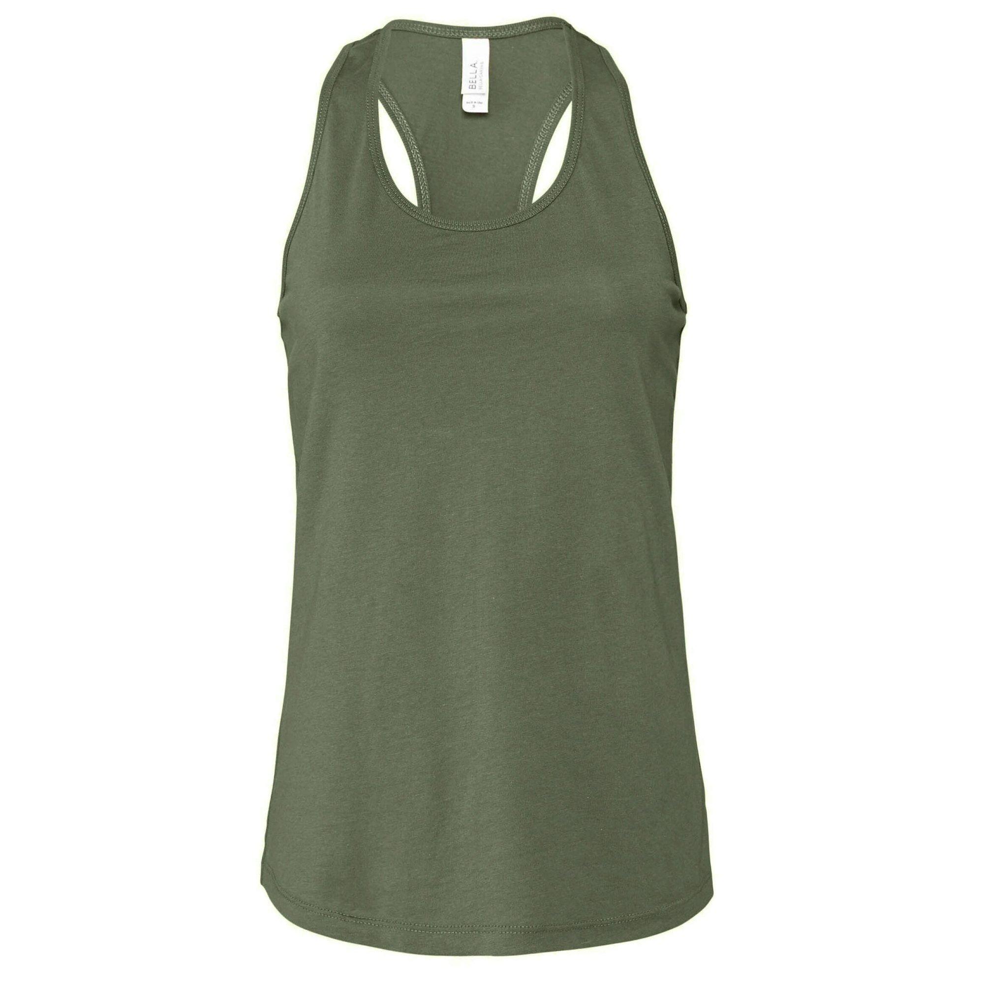 Image of Ärmelloses Oberteil Racerback Unisex Militärgrün L