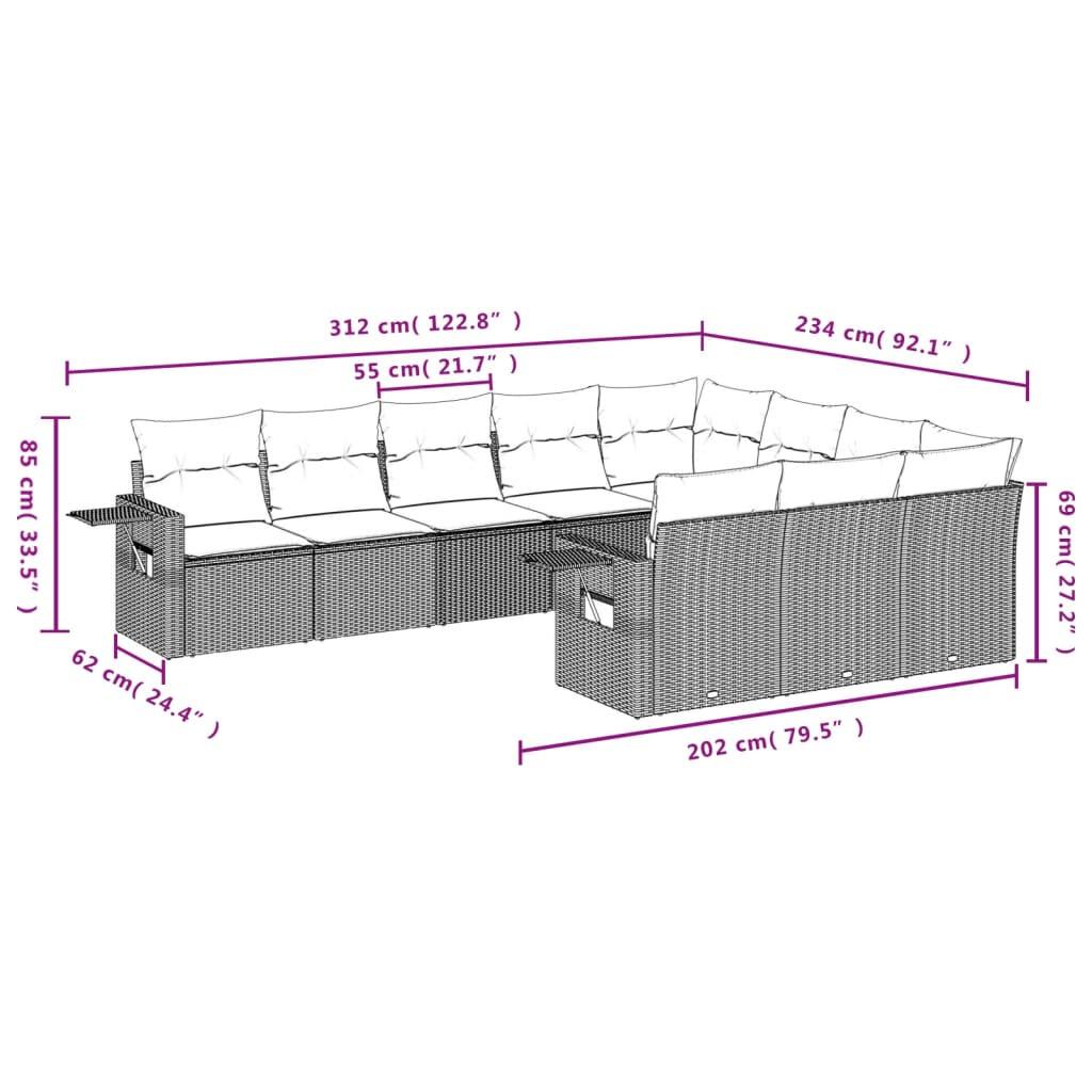 VidaXL Garten sofagarnitur poly-rattan  