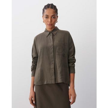 Blouse en lin Zelinola coupe droite