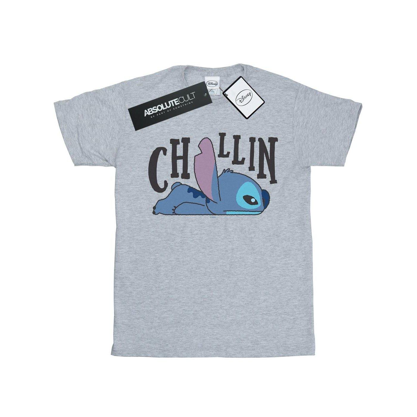 Image of Lilo And Stitch Chillin Tshirt Unisex Grau 128
