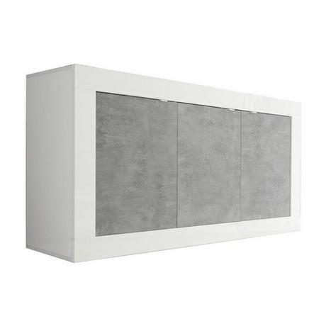 Vente-unique Sideboard mit 3 Türen lackiert Betonfarben COMETE  