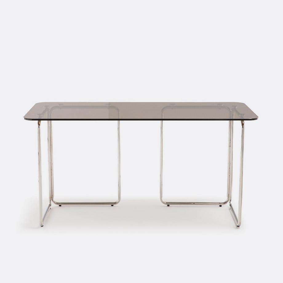 La Redoute Intérieurs Schreibtisch aus Glas und Chromstahl  