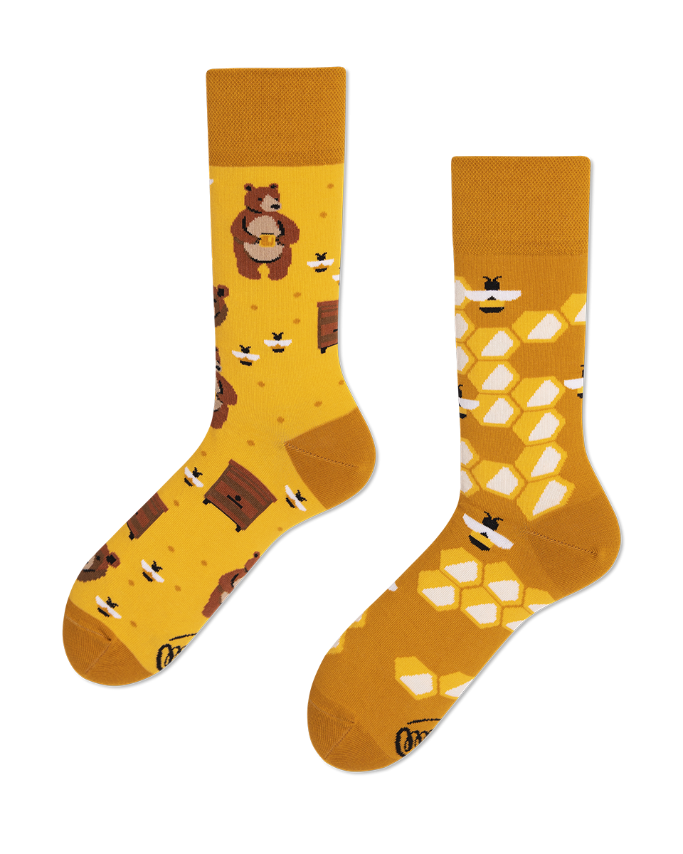 Many Mornings  Honey Bear Socks - Many Mornings 