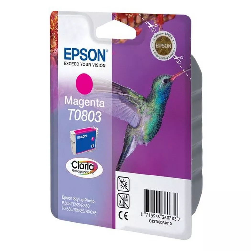 Epson – Tintenpatrone magenta T080340 Stylus Photo R265 440 Seiten, One Size