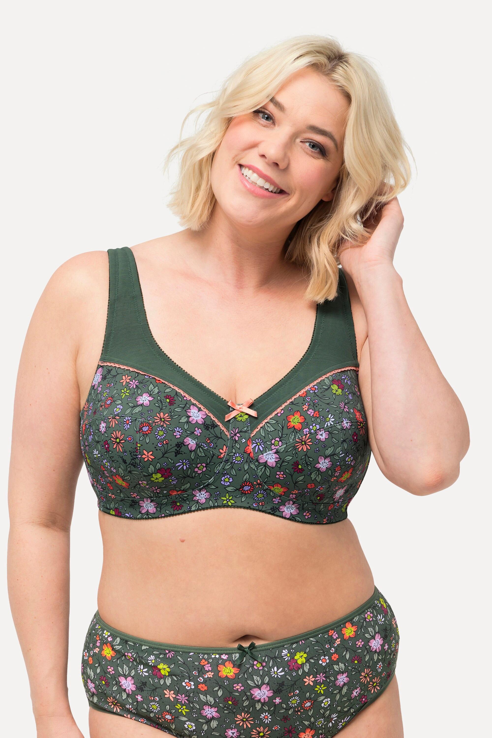 Ulla Popken  Soutien-gorge de maintien avec mélange de motifs, sans armatures – bonnet C - F 