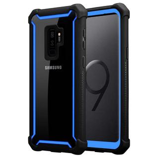 Cadorabo  Housse compatible avec Samsung Galaxy S9 PLUS - Coque de protection 2 en 1 avec bord en silicone TPU et dos en verre acrylique 