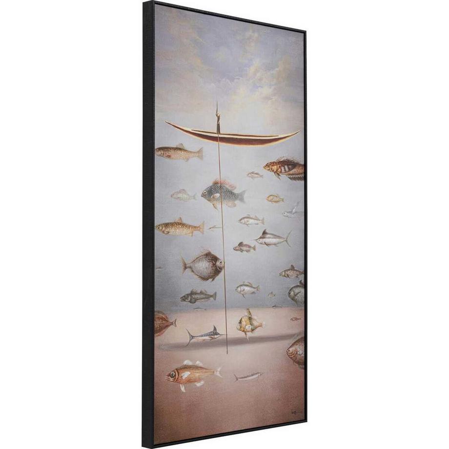 KARE Design Quadro con cornice Cloud Fisherman Boat 60x120  