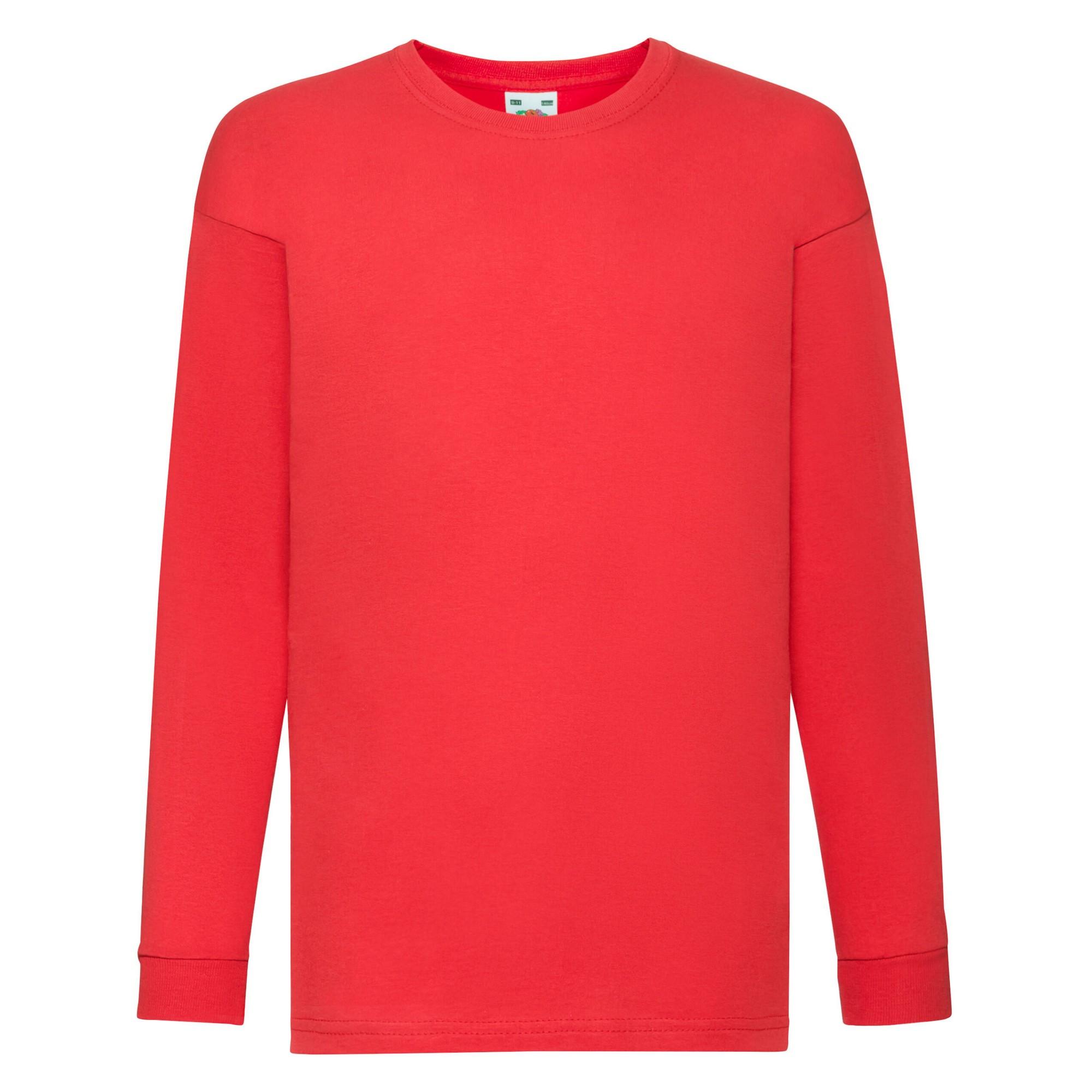 Image of Value Tshirt Langärmlig Mädchen Rot Bunt 104