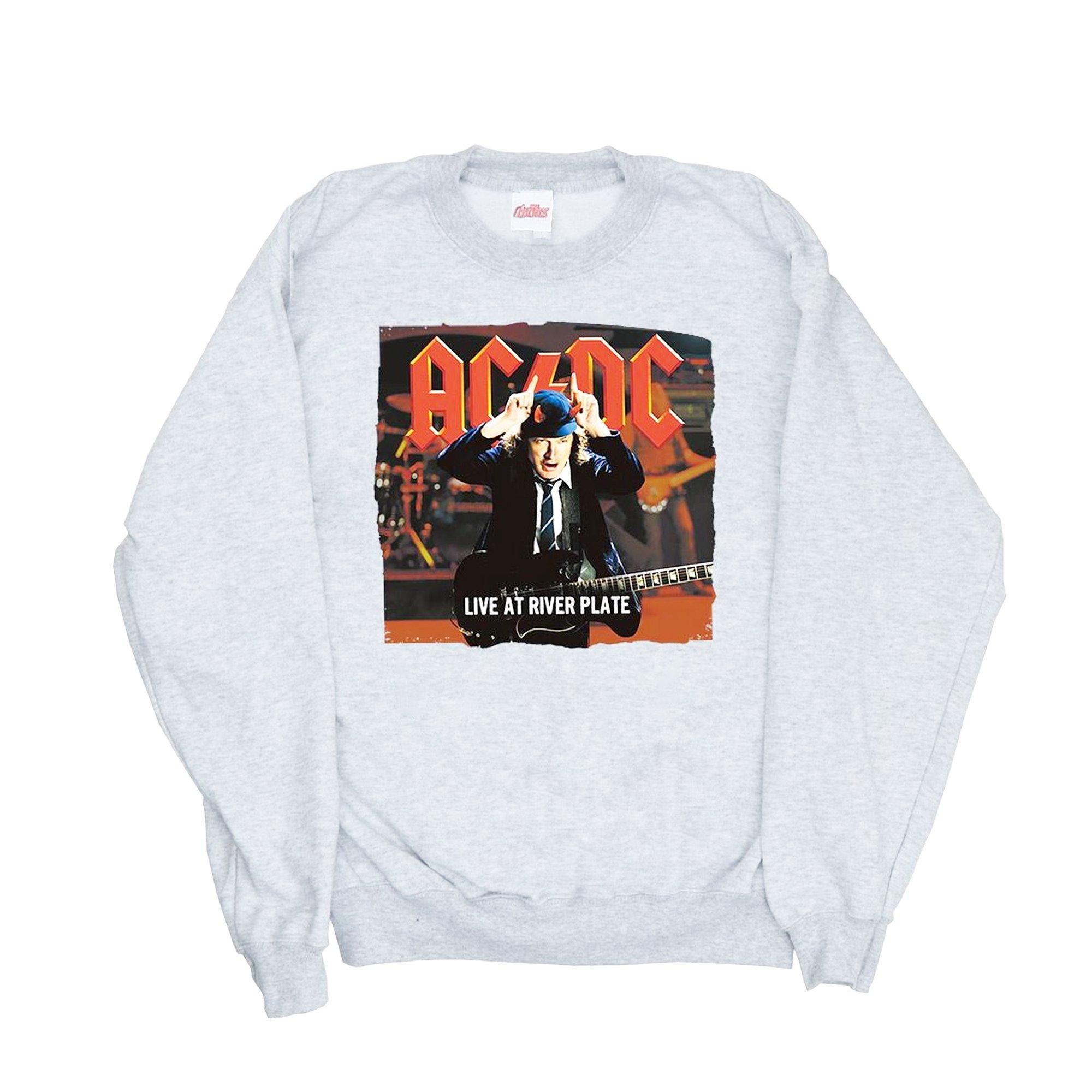 Image of Acdc Live At River Plate Columbia Records Sweatshirt Damen Grau L