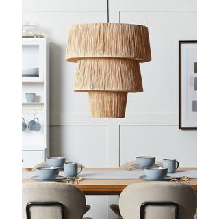 Beliani Lampe suspension en Paille Boho PREMAT  