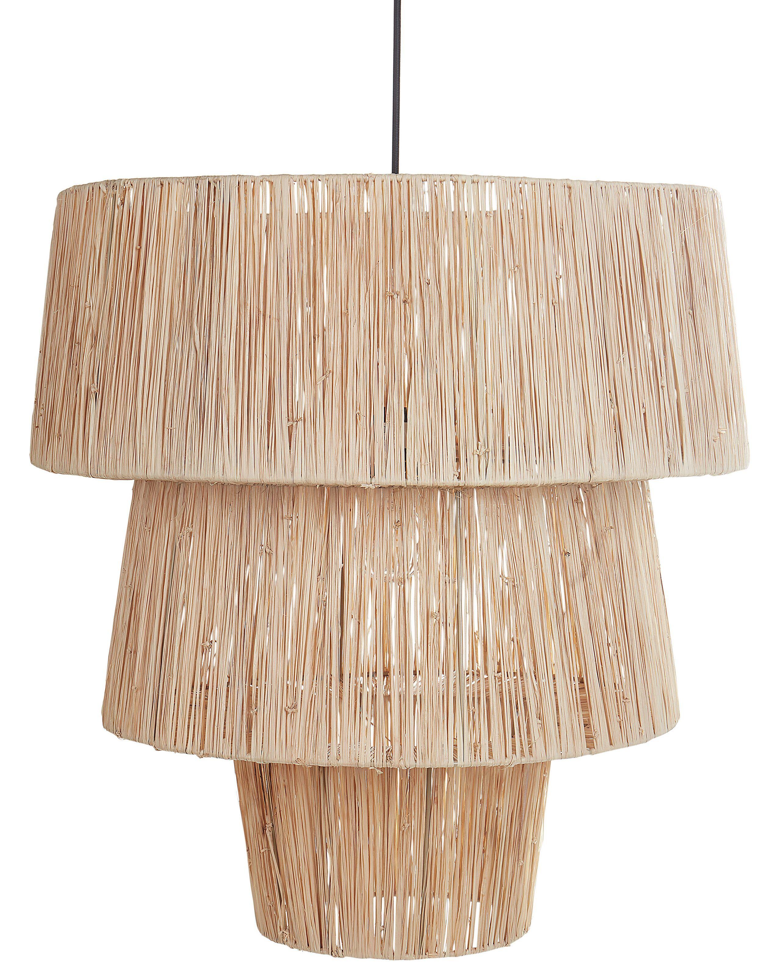 Beliani Lampe suspension en Paille Boho PREMAT  