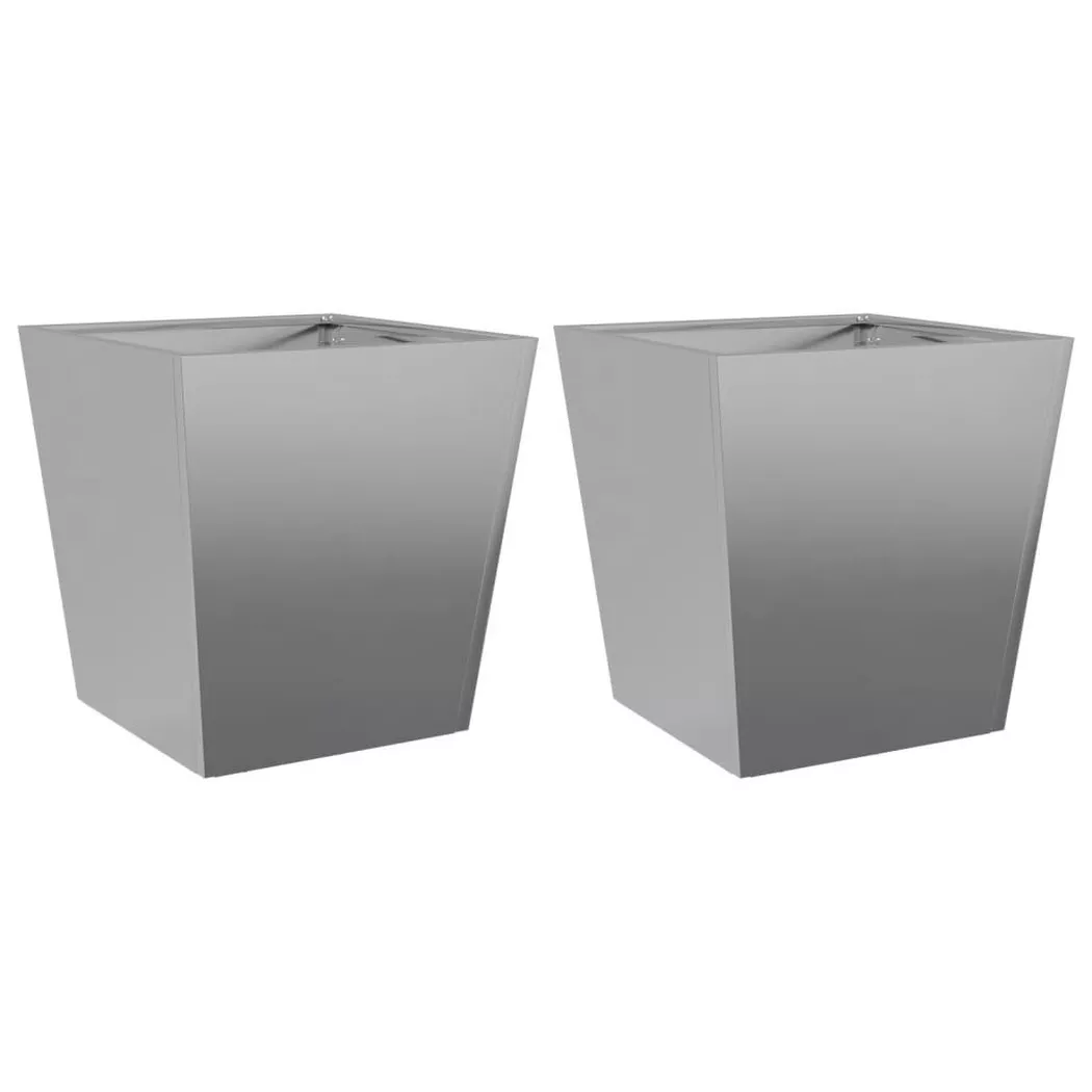 VidaXL - Jardinière acier, One Size, Gris sidéral