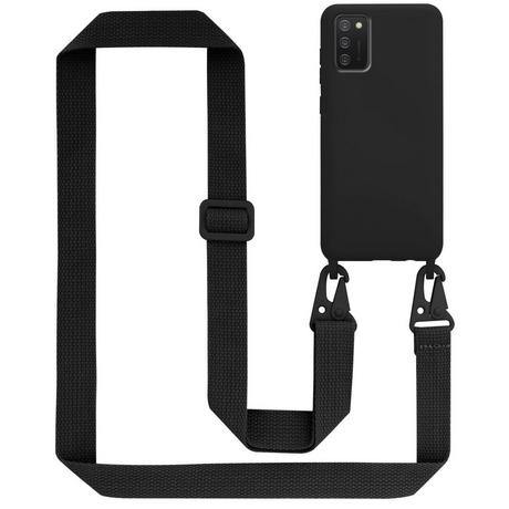 Cadorabo  Chaîne de téléphone portable compatible avec Samsung Galaxy A02s - Coque de protection en silicone avec cordelette réglable 