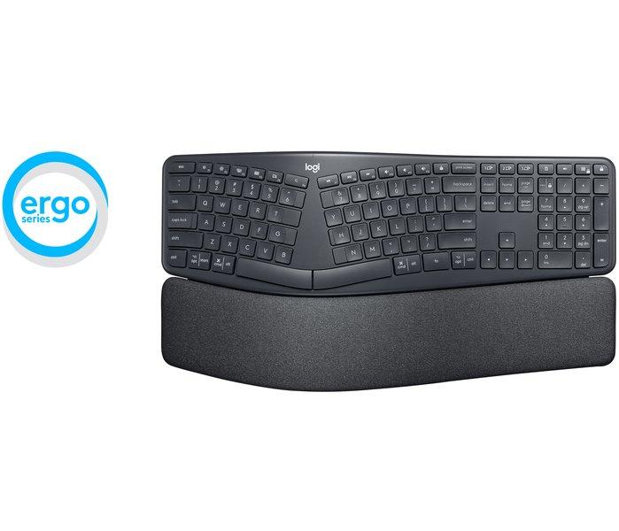 Logitech  Ergo K860 Tastatur RF Wireless + Bluetooth Schweiz Graphit 