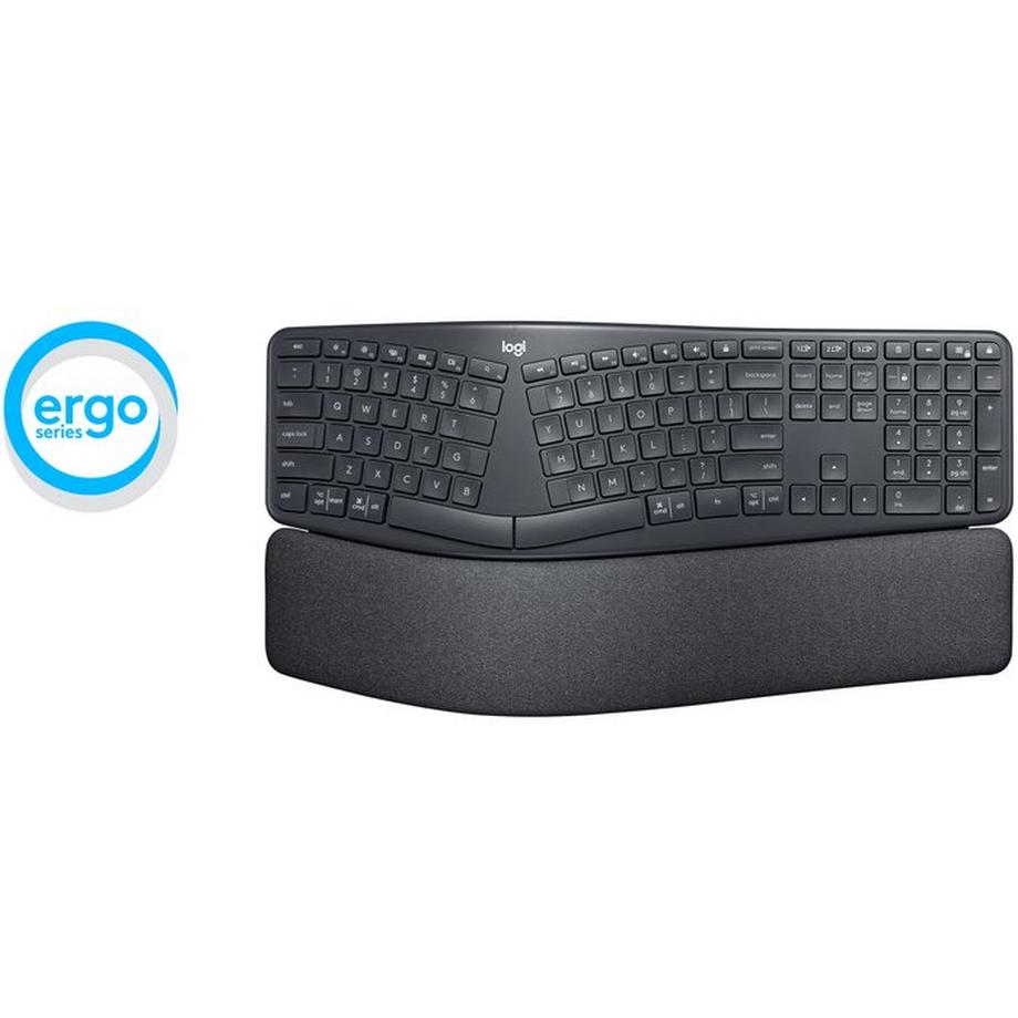Logitech  Ergo K860 Tastatur RF Wireless + Bluetooth Schweiz Graphit 