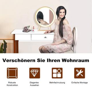 B2X Scrivania con cassetti, tavolo per computer, gambe del tavolo in gomma, toletta, tavolo da ufficio  