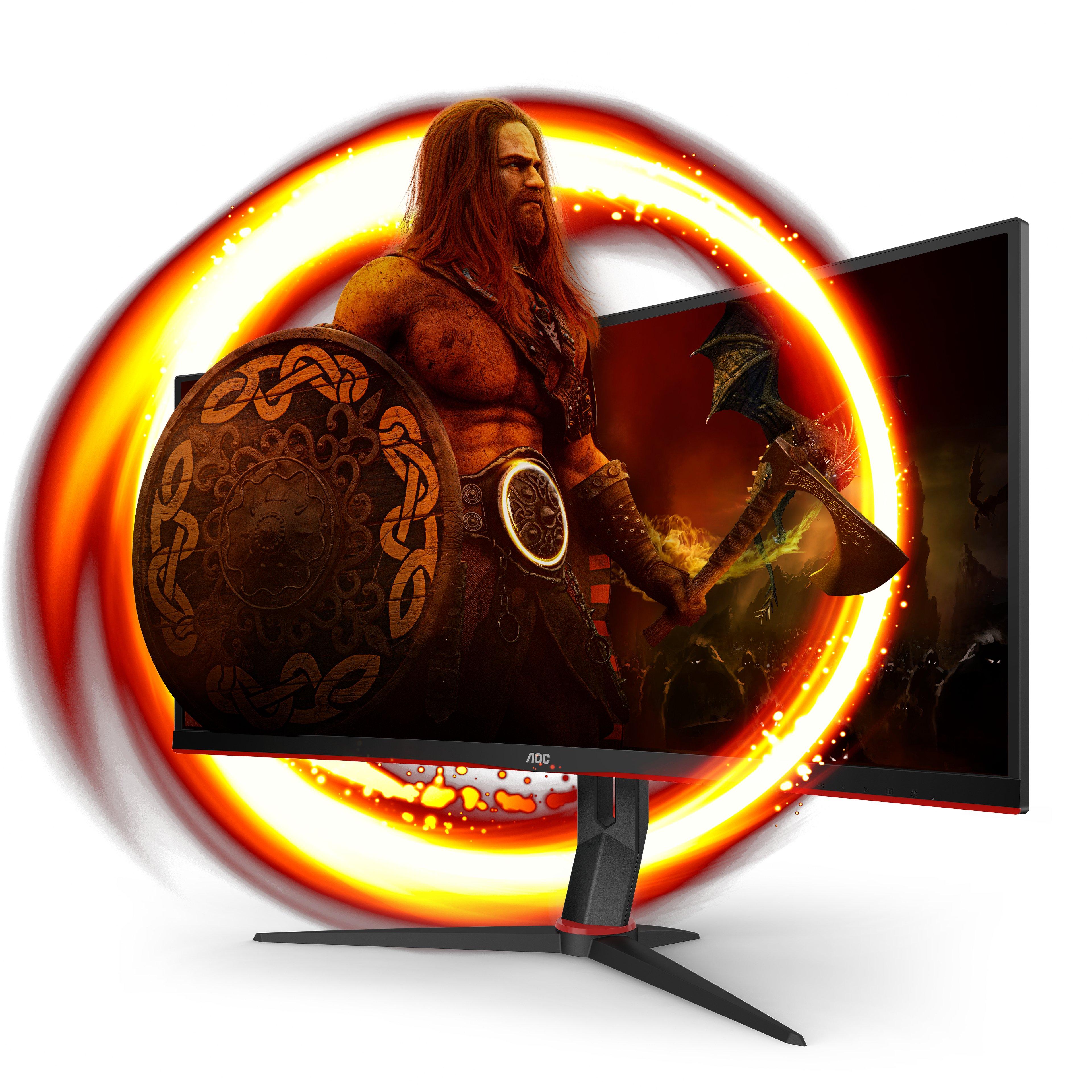 AOC  G2 CU34G2X/BK Monitor PC 86,4 cm (34") 3440 x 1440 Pixel Quad HD LED Nero, Rosso 