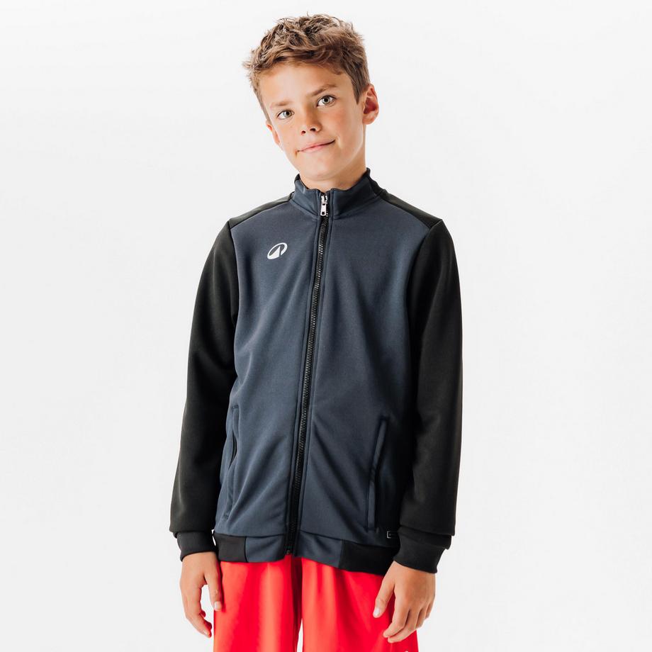 Giacca da allenamento con zip poliestere junior