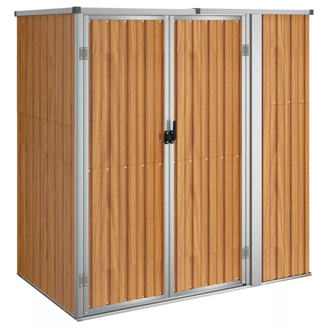 VidaXL - Geräteschuppen stahl, One Size, Braun