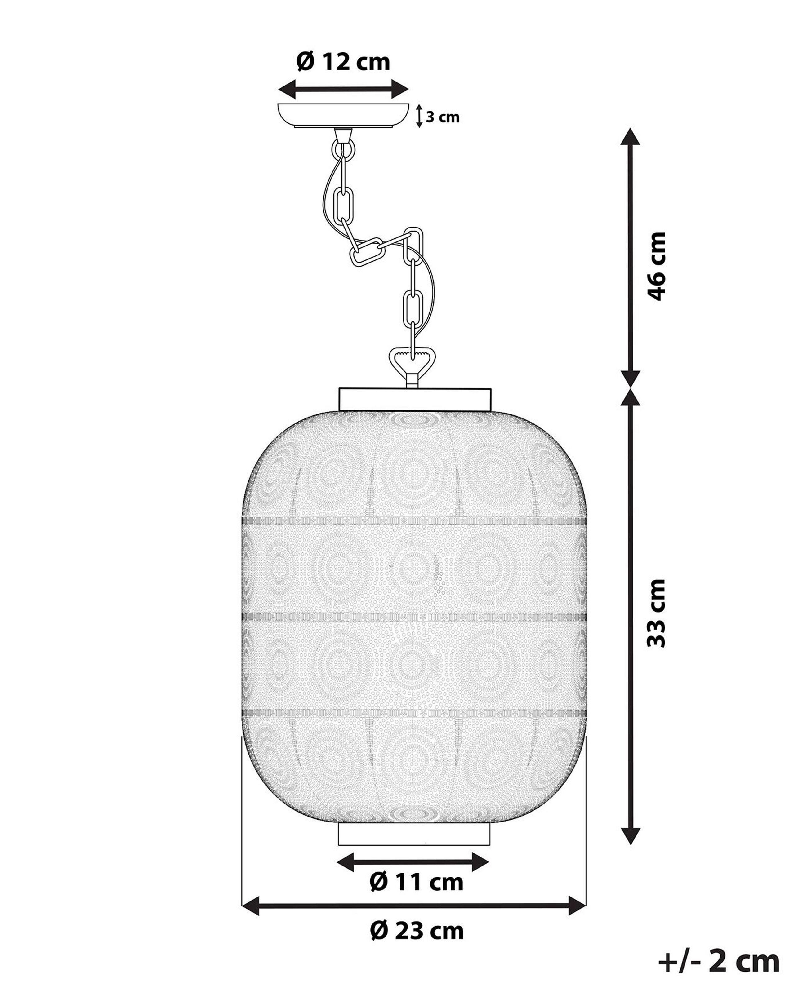 Beliani Lampe suspension en Métal Glamour MARINGA  