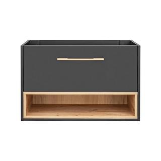 Vente-unique Mobile sotto lavabo sospeso 80 cm Antracite - YANGRA  