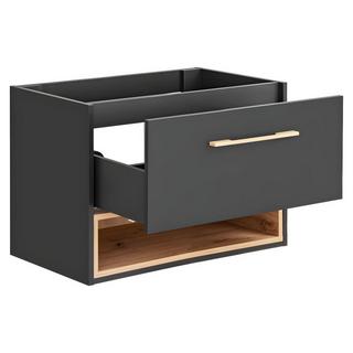 Vente-unique Mobile sotto lavabo sospeso 80 cm Antracite - YANGRA  