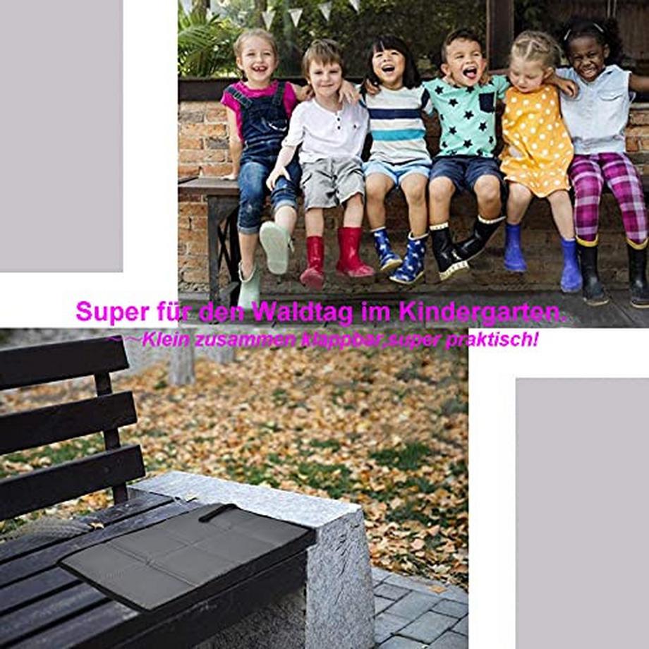 Alopini 2er Pack Outdoor Sitzkissen Faltbar, Tagebare Sitzunterlage Sitzmatte Wasserabweisend  