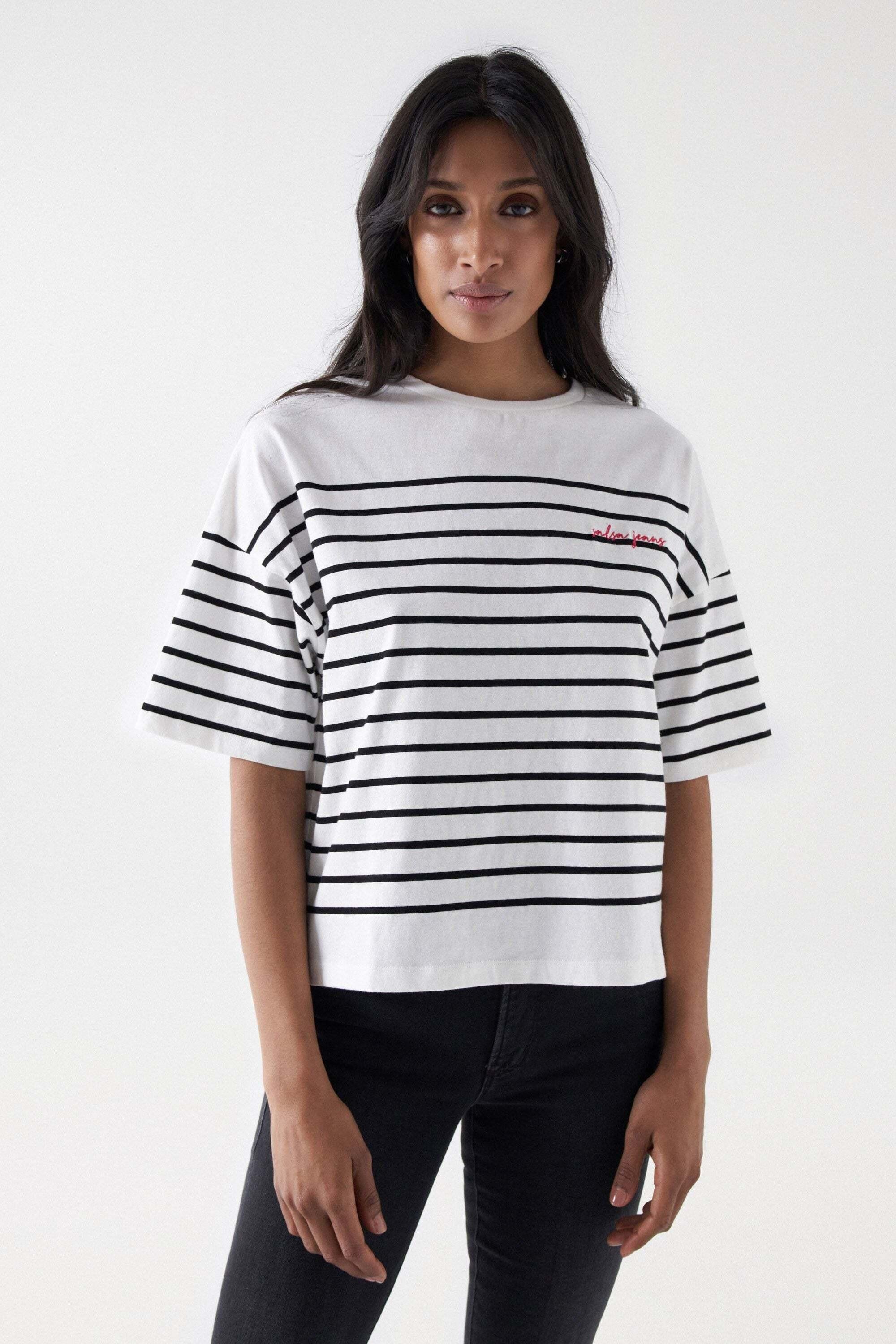 Salsa  T-Shirts Striped Branding T-Shirt 