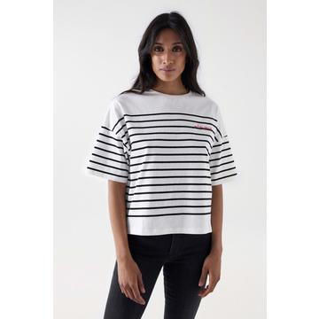 T-Shirts Striped Branding T-Shirt