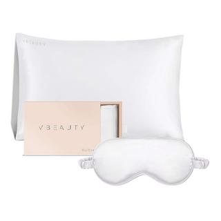 VBEAUTY VBEAUTY Set copricuscino/maschera in seta crema  