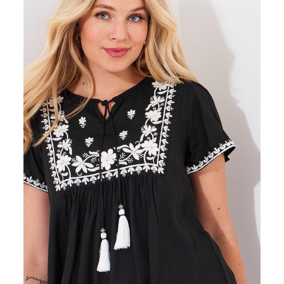 Joe Browns Top Ricamato Maniche Corte  